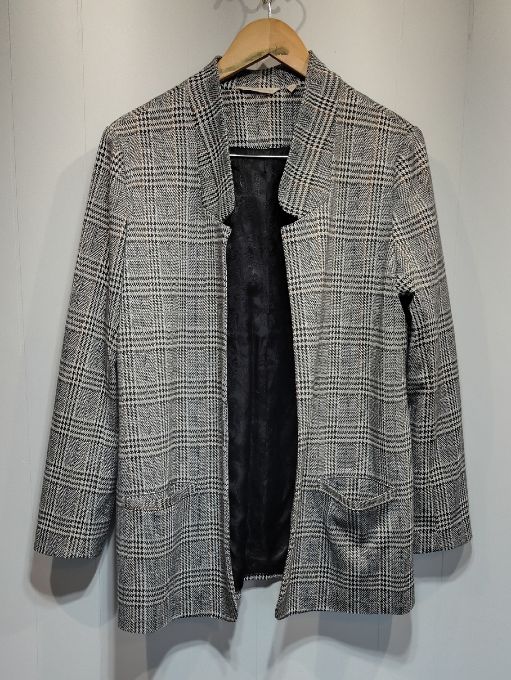 Soft Surroundings St James Blazer Black White size Large